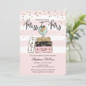 Reizen van Miss naar Mrs Bridal Invitation Kaart (Staand voorkant)
