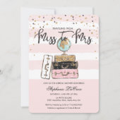 Reizen van Miss naar Mrs Bridal Invitation Kaart (Voorkant)