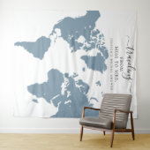 Reizen van Miss naar Mrs Bruidsachtergrond Wandkleed (In Situ (horizontaal))