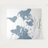 Reizen van Miss naar Mrs Bruidsachtergrond Wandkleed (Voorkant (horizontaal))