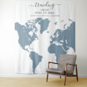 Reizen van Miss naar Mrs Bruidsachtergrond Wandkleed (In situ)