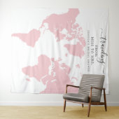 Reizen van Miss naar Mrs Bruidsachtergrond Wandkleed (In Situ (horizontaal))