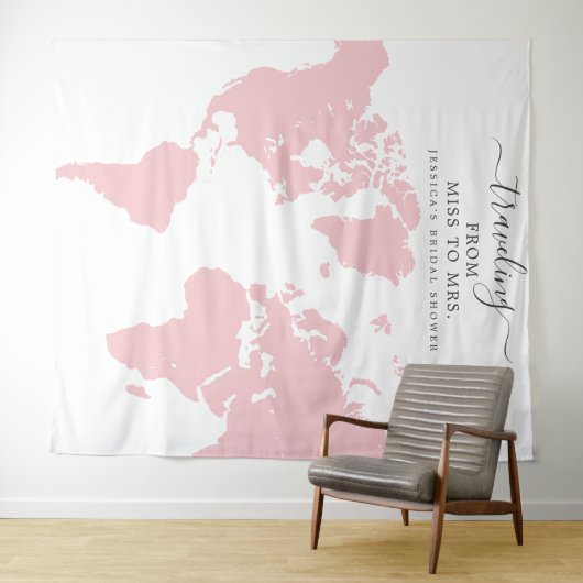 Reizen van Miss naar Mrs Bruidsachtergrond Wandkleed (In Situ (horizontaal))