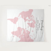 Reizen van Miss naar Mrs Bruidsachtergrond Wandkleed (Voorkant (horizontaal))