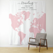 Reizen van Miss naar Mrs Bruidsachtergrond Wandkleed (In situ)