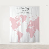 Reizen van Miss naar Mrs Bruidsachtergrond Wandkleed (Voorkant)