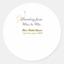 Reizen van Miss naar Mrs bruidsdouche voeg naam to