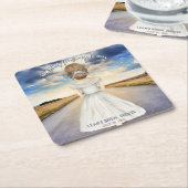 Reizen van Miss naar Mrs Bruidsfeest Kartonnen Onderzetters (Schuin)