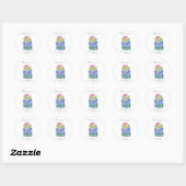 Reizen van Miss naar Mrs Bruidsfeest Ronde Sticker (Vel)