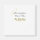 Reizen van Miss naar Mrs bruidsfeest voeg naam toe Magneet (Voorkant)