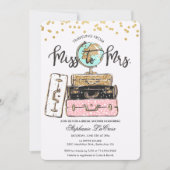 Reizen van Miss naar Mrs Bruidsuitnodiging Kaart (Voorkant)