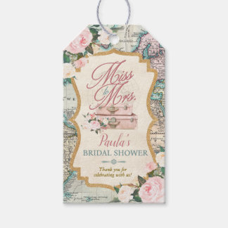 Reizen van MISS naar MRS Bruiloftsfeest Cadeaulabel