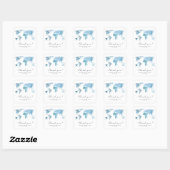 Reizen van Miss naar Mrs Bruiloftsfeest Vierkante Sticker (Vel)