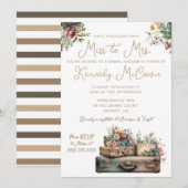 Reizen van Miss naar Mrs  Luggage Kaart (Voorkant / Achterkant)