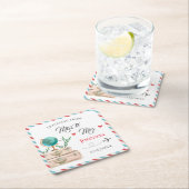 Reizen van Miss naar Mrs Travel Vrijgezellenfeest Kartonnen Onderzetters (Insitu)