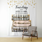 Reizen van Miss naar Mrs Vrijgezellenfeest Backdro Wandkleed (In situ)