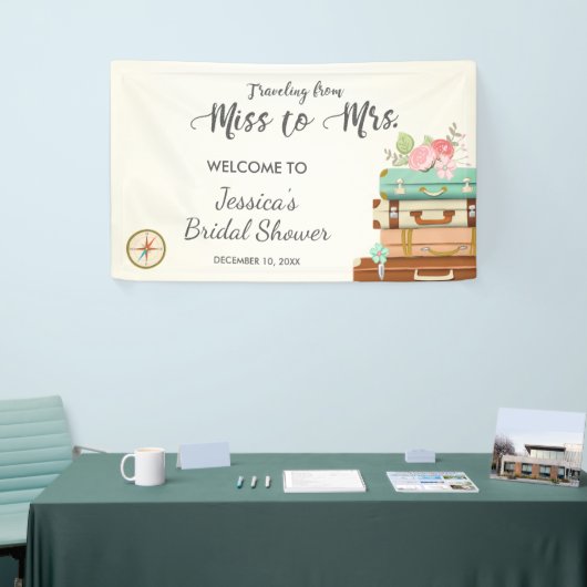 Reizen van Miss naar Mrs Vrijgezellenfeest banner (Beurs)