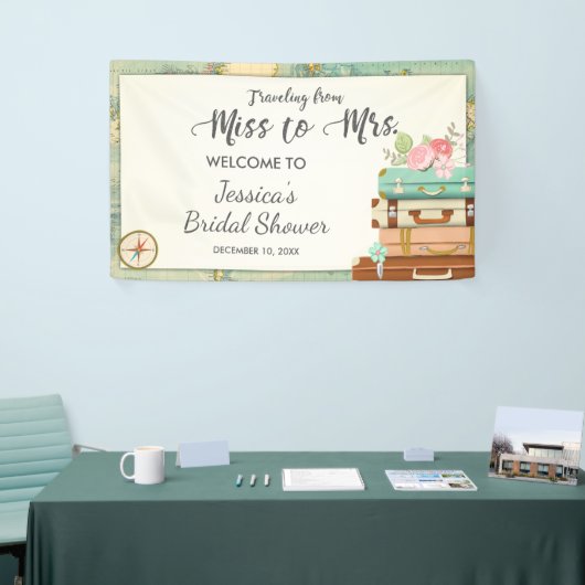 Reizen van Miss naar Mrs Vrijgezellenfeest banner (Beurs)