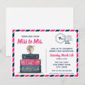 Reizen van Miss naar Mrs Vrijgezellenfeest Briefka Kaart (Voorkant / Achterkant)
