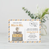 Reizen van Miss naar Mrs Vrijgezellenfeest Grey Kaart (Staand voorkant)