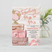 Reizen van Miss naar Mrs Vrijgezellenfeest Kaart (Staand voorkant)