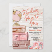 Reizen van Miss naar Mrs Vrijgezellenfeest Kaart (Voorkant)