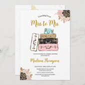 Reizen van Miss naar Mrs Vrijgezellenfeest Kaart (Voorkant / Achterkant)