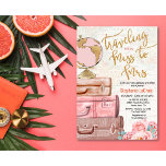 Reizen van Miss naar Mrs Vrijgezellenfeest Kaart<br><div class="desc">Reizen van Miss naar Mrs Travel Thleing Suitcase Map Atlas Floral Vrijgezellenfeest Glitter Confetti Invitation</div>