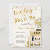 Reizen van Miss naar Mrs Vrijgezellenfeest Kaart (Voorkant)