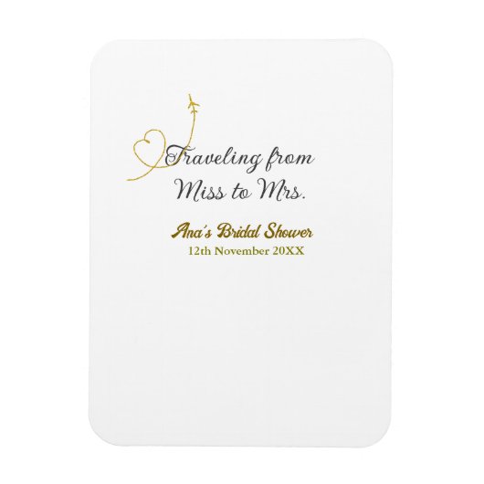 Reizen van Miss naar Mrs vrijgezellenfeest naam to Magneet (Verticaal)