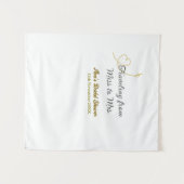 Reizen van Miss naar Mrs vrijgezellenfeest naam to Wandkleed (Voorkant (horizontaal))