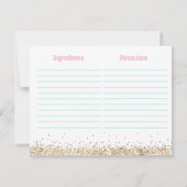 Reizen van Miss naar Mrs Vrijgezellenfeest Recipe Notitiekaartje (Achterkant)