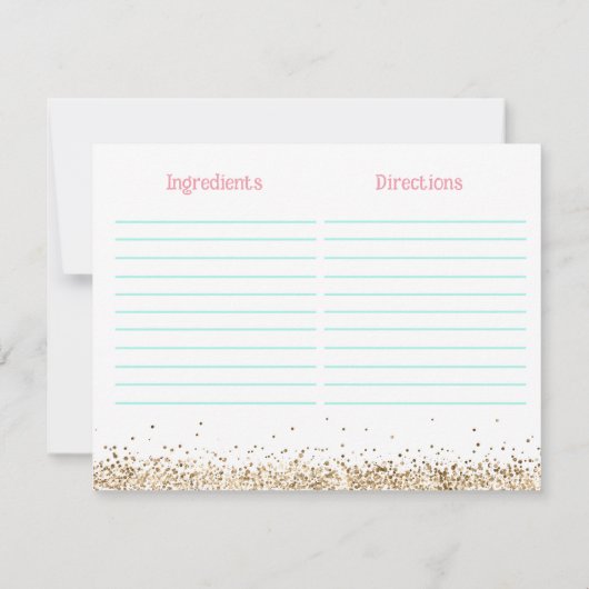 Reizen van Miss naar Mrs Vrijgezellenfeest Recipe Notitiekaartje (Achterkant)