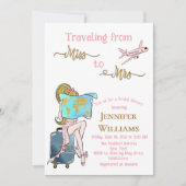 Reizen van Miss naar Mrs Vrijgezellenfeest Reis Kaart (Voorkant)