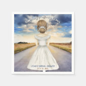 Reizen van Miss naar Mrs Vrijgezellenfeest Servet (Voorkant)