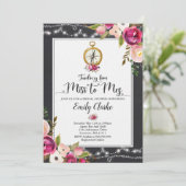 Reizen van Miss naar Mrs Vrijgezellenfeest Uitnodi Kaart (Staand voorkant)