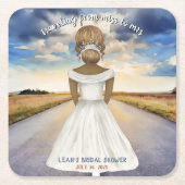 Reizen van Miss tot Mrs Bruidsfeest Kartonnen Onderzetters (Voorkant)