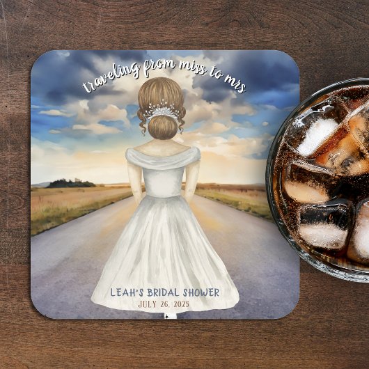Reizen van Miss tot Mrs Bruidsfeest Kartonnen Onderzetters