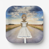 Reizen van Miss tot Mrs Bruidsfeestje Papieren Bordje (Voorkant)