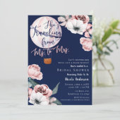 Reizen van Ms. naar mevrouw Bruids Bruiloft Roze B Kaart (Staand voorkant)