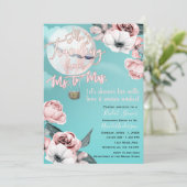 Reizen van Ms. naar mevrouw Bruidsdouche Theelicht Kaart (Staand voorkant)