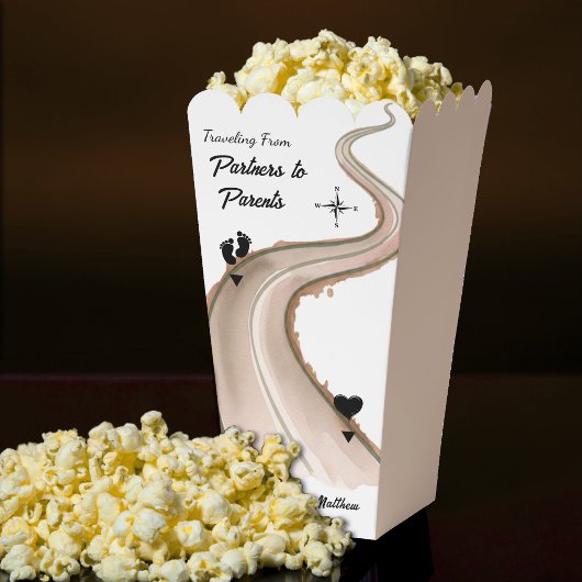 Reizen van partners naar ouders Baby shower Bedankdoosjes