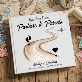 Reizen van partners naar ouders Baby shower Gastenboek