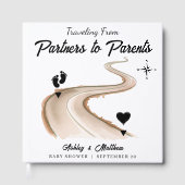 Reizen van partners naar ouders Baby shower Gastenboek (Voorkant)