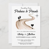 Reizen van partners naar ouders Baby shower Kaart (Voorkant)