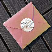 Reizen van partners naar ouders Baby shower Ronde Sticker