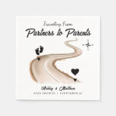 Reizen van partners naar ouders Baby shower Servet (Voorkant)