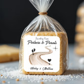 Reizen van partners naar ouders Baby shower Vierkante Sticker