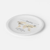 Reizen van Partners naar Ouders Gold Map Papieren Bordje (Gekanteld)