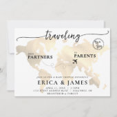 Reizen van Partners naar Ouders Kaart Baby shower (Voorkant)